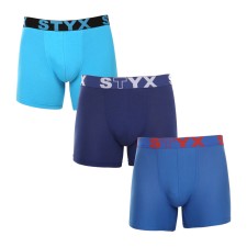 3PACK férfi boxeralsó Styx hosszú sportos gumipánt többszínű (3U96789) S férfi alsó