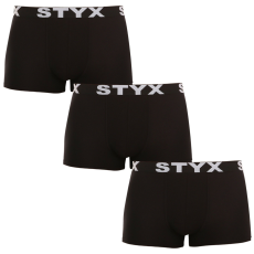  3PACK Férfi boxeralsó Styx sportos gumipánt fekete (G9606060) XXL