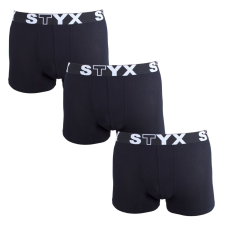  3PACK férfi boxeralsó Styx sportos gumipánt nagyméretű fekete (3R960) 4XL férfi alsó