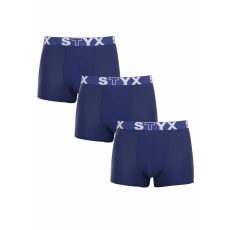  3PACK férfi boxeralsó Styx sportos gumipánt sötétkék (3G968) XXL