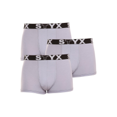  3PACK férfi boxeralsó Styx sportos gumipánt szürke szürke (G10676767) XXL