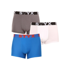 3PACK férfi boxeralsó Styx sportos gumipánt többszínben (3G10137) XXL férfi alsó