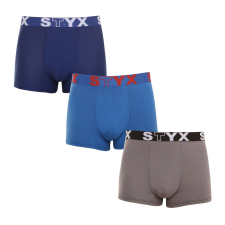 3PACK férfi boxeralsó Styx sportos gumipánt többszínben (G9676863) S férfi alsó