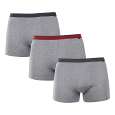  3PACK férfi boxeralsók Andrie szürke (PS 5702) XL