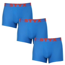  3PACK Kék férfi boxeralsó Styx sport gumi (3G1167) M