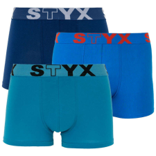 3PACK Kék férfi boxeralsó Styx sport gumi (G9676869) L férfi alsó