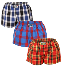 3PACK női bő szárú boxeralsók Styx klasszikus gumipánt többszínű (3K10469) L női alsó
