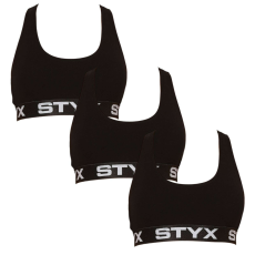  3PACK női melltartó Styx sport fekete (3IP0960) L