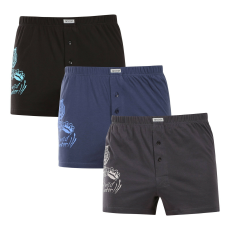  3PACK tarka Andrie férfi bő szárú boxeralsó (PS 5853) L