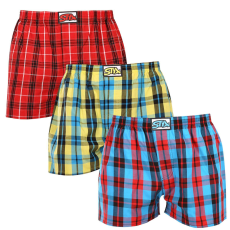  3PACK tarka férfi klasszikus boxeralsó Styx klasszikus gumi (3A0913) XL
