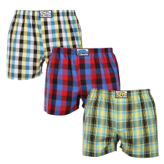  3PACK tarka férfi klasszikus boxeralsó Styx klasszikus gumi (3A102127) M