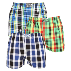  3PACK tarka férfi klasszikus boxeralsó Styx klasszikus gumi (3A11789) L