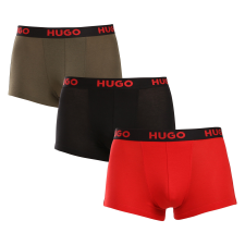 3PACK többszínű HUGO férfi boxeralsó (50496723 965) M férfi alsó