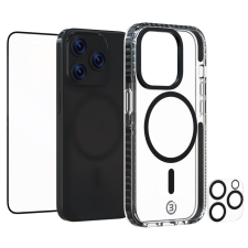 3SIXT 65919 3in1 Apple iPhone 15 Pro Tok+Kamera védő+Üvegfólia - Átlátszó (65919) tok és táska