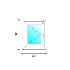  40x50 Nyíló műanyag ablak nyílászáró