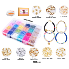  4200 darabos DIY karkötő készítő készlet - színes gyöngyök és kreatív lehetőségek kreatív és készségfejlesztő