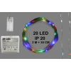  432134 ELEMES FŰZÉR,2M 20LED SZÍNES