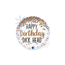 45 cm-es Happy Birthday Dick Head fólia lufi party kellék