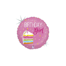  45 cm-es sütis Birthday Girl fólia lufi party kellék