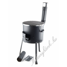 45cm Hosszú lábú bográcsház + Grillrács 48 cm 8részes kerti sütés és főzés