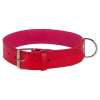  4 cm széles szélnyomott piros  bőr nyakörv