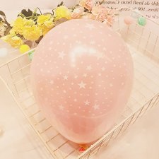  4 darabos latex lufi – Csillagok – Világos rózsaszín party kellék