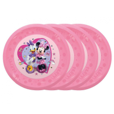 4 darabos micro prémium műanyag lapostányér szett - Disney - Minnie Junior konyhai eszköz