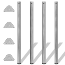  4 db állítható magasságú csiszolt nikkel asztalláb 1100 mm bútor