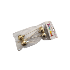  4 db arany gömb beszúró tortadísz 3 cm sütés és főzés