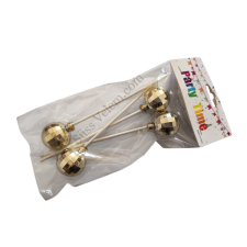  4 db arany gömb beszúró tortadísz 3 cm sütés és főzés