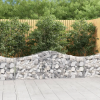  4 db íves horganyzott vas gabion kosár 200x30x60/80 cm