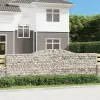  4 db íves horganyzott vas gabion kosár 400x50x120/140 cm