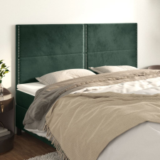  4 db sötétzöld bársony fejtámla 90x5x78/88 cm ágy és ágykellék
