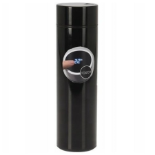 4-Home EH Temp rozsdamentes acél termosz hőmérővel 450 ml, fekete termosz