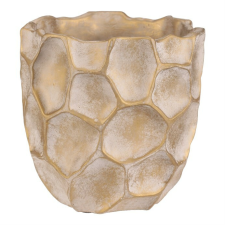4-Home Plástev beton virágtartó, méret M, szélesség 21cm, bézs-arany kerti tárolás