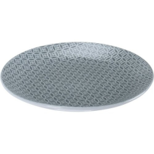 4-Home Sea kerámia lapos tányér, 27 cm, szürke tányér és evőeszköz