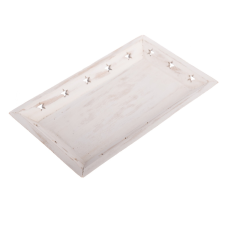 4-Home Star tálca fehér, 25 x 3,5 x 15 cm konyhai eszköz