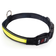 4-Home Tommi Újratölthető LED nyakörv, M méret, 40–50 cm,zöld nyakörv, póráz, hám kutyáknak