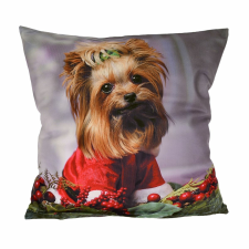4-Home Yorkshire Terrier karácsonyi kispárnahuzat , 40 x 40 cm lakástextília