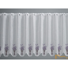  (4 méret) Hímzett levendula csokrok Vitrázs függöny 90cm lakástextília