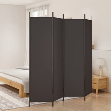  4 paneles barna szövet paraván 200x200 cm bútor