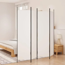  4 paneles fehér szövet térelválasztó 200 x 200 cm bútor
