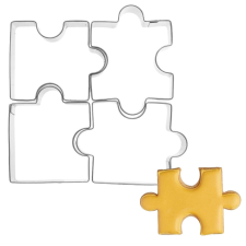 4 részes fém sütőforma és mousse forma – Puzzle sütés és főzés