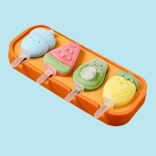  4 részes szilikon jégkrém készítő forma – Vegyes gyümölcsök sütés és főzés