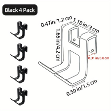  4db Alumínium Fúrás Nélküli törölköző akasztó fürdőszoba kiegészítő