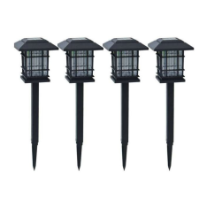  4db-os Elegáns Vezeték nélküli Napelemes LED lámpa kerti lámpa fényérzékelős leszúrható - X17... kültéri világítás
