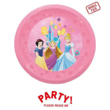  4db újrafelhasználható parti tányér 21 cm-es DISNEY HERCEGNŐK party kellék