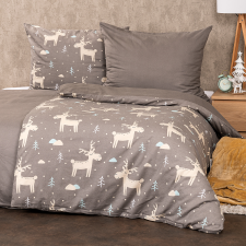 4Home Happy reindeer flanel ágynemű, 140 x 220 cm, 70 x 90 cm lakástextília
