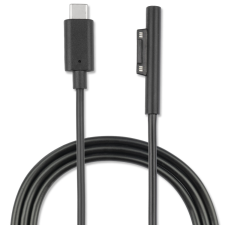 4smarts 4S468683 USB-C apa - Microsoft Surface Mágneses Töltőkábel - Fekete (1m) (4S468683) kábel és adapter