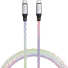 4smarts RGBCord USB-C / USB-C töltő és adatkábel, RGB világítással, 60W, 1.5m, színes (4S541440) (541440)